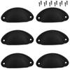 12pcs Cup Handles Shell Pull Kitchen Cupboard Cabinet Door Furniture Drawer Knobs