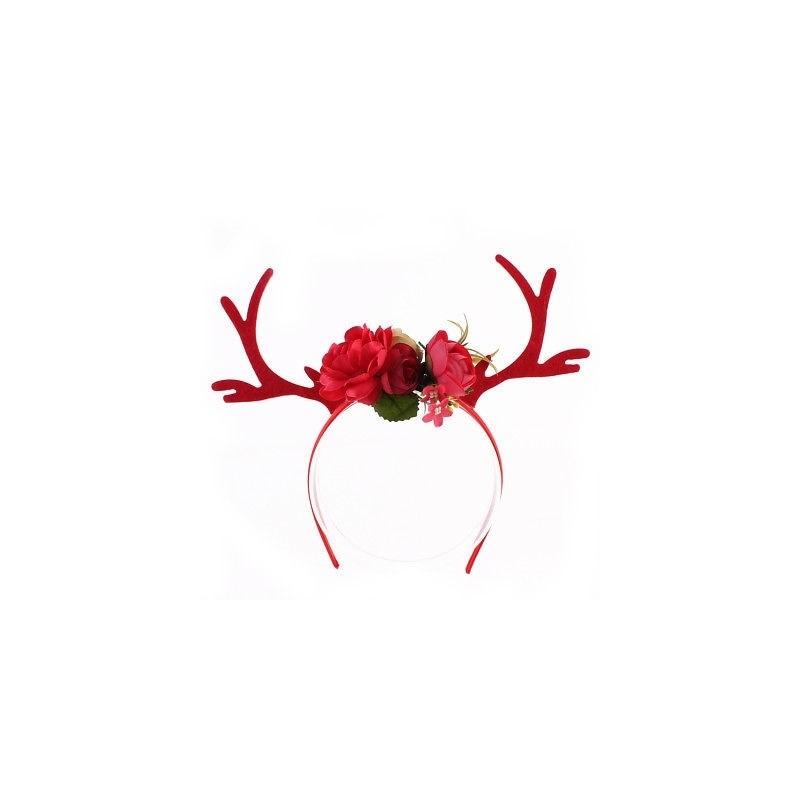 Reindeer Antlers Party Hairband Perfect Christmas Gift красный
