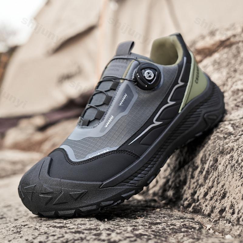 Man Casual Shoes Outdoor Men's Walking Sneakers Anti Slip Lightweight Breathable Climbing Shoes Comfortable Slip on Hiking Shoes
