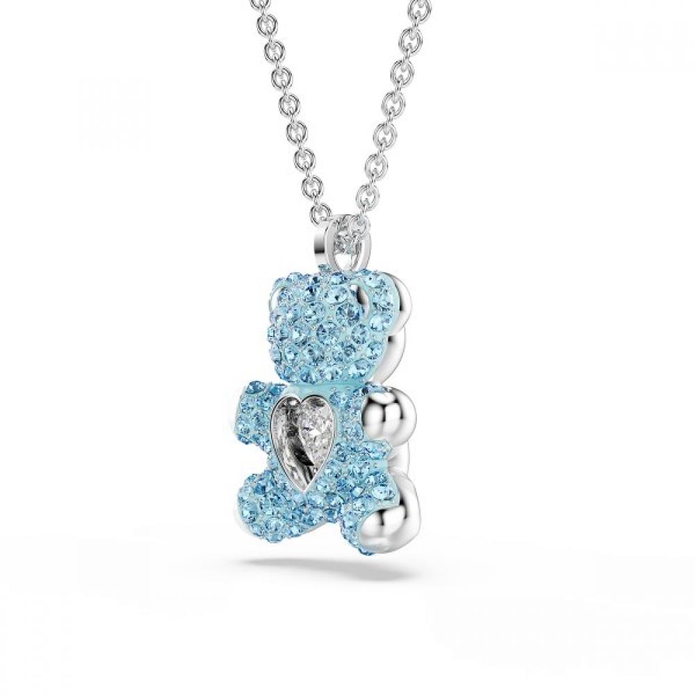 [genuine Product Free Shopping Bag] Teddy Heart Aqua Blue Necklace 5737620