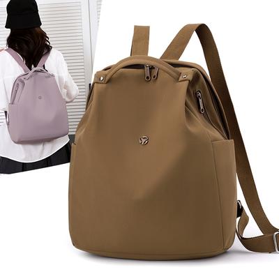 Damen Rucksack Nylon Studenten Schultasche Leicht Einfarbig Reise Rucksack