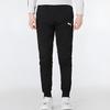 Puma Solid Color Logo Print Jogger Sweatpants Men Bottoms Black 656582-03
