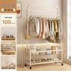 Changbaosen 100cm Cream White Coat Rack with Double Storage Baskets
