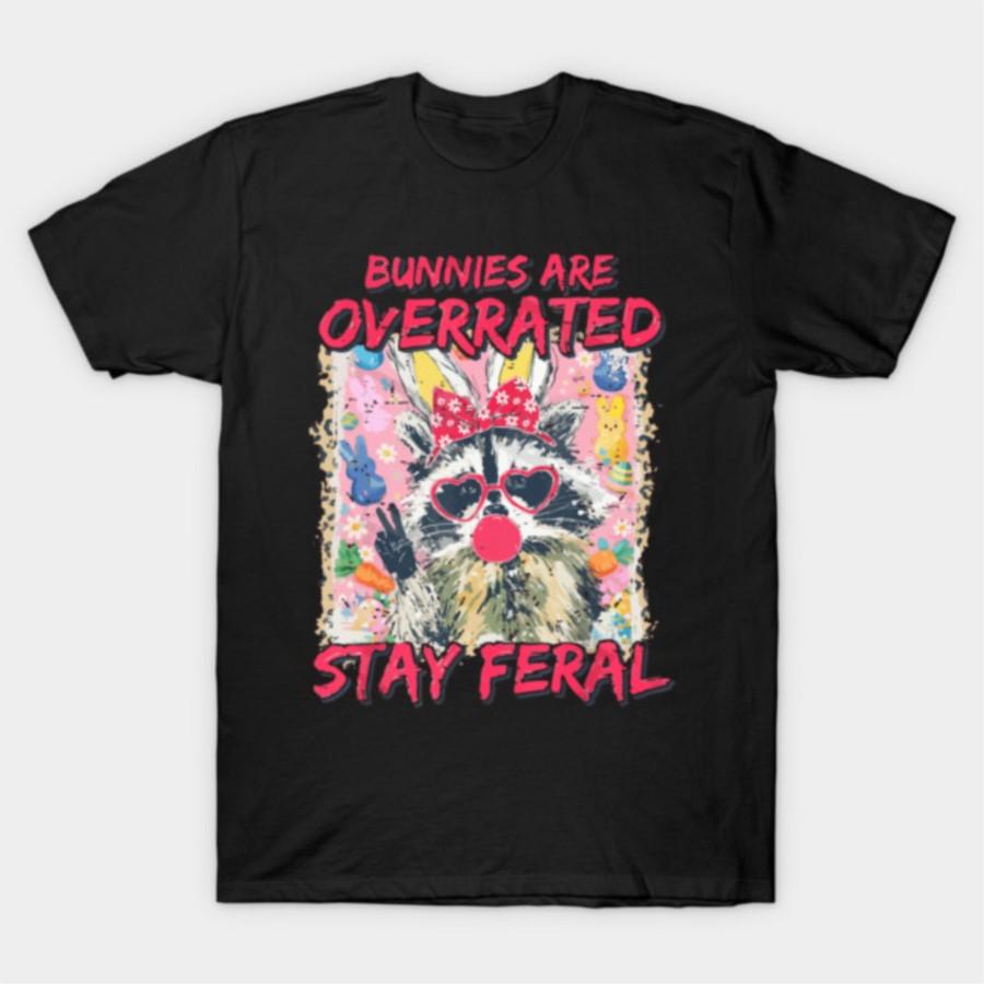 

Bunnies Are Overrated Funny Raccoon Sarcastic Easter Humor T-shirt For Men Women 100% Cotton T Shirts Short Sleeve Tops 0320-... S разноцветный