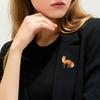 Broche Pin Tegneserie Ræv Design Zinklegering Pin UV-print Passer til Jakker Frakker Trøjer Mærke Alsidige Praktiske Tilbehør