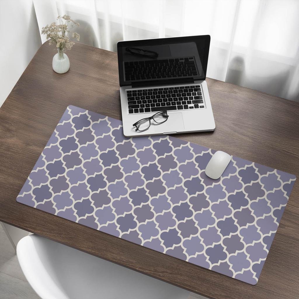 Modern Desk Mat for Remote Work Moroccan Clover 100x50 cm