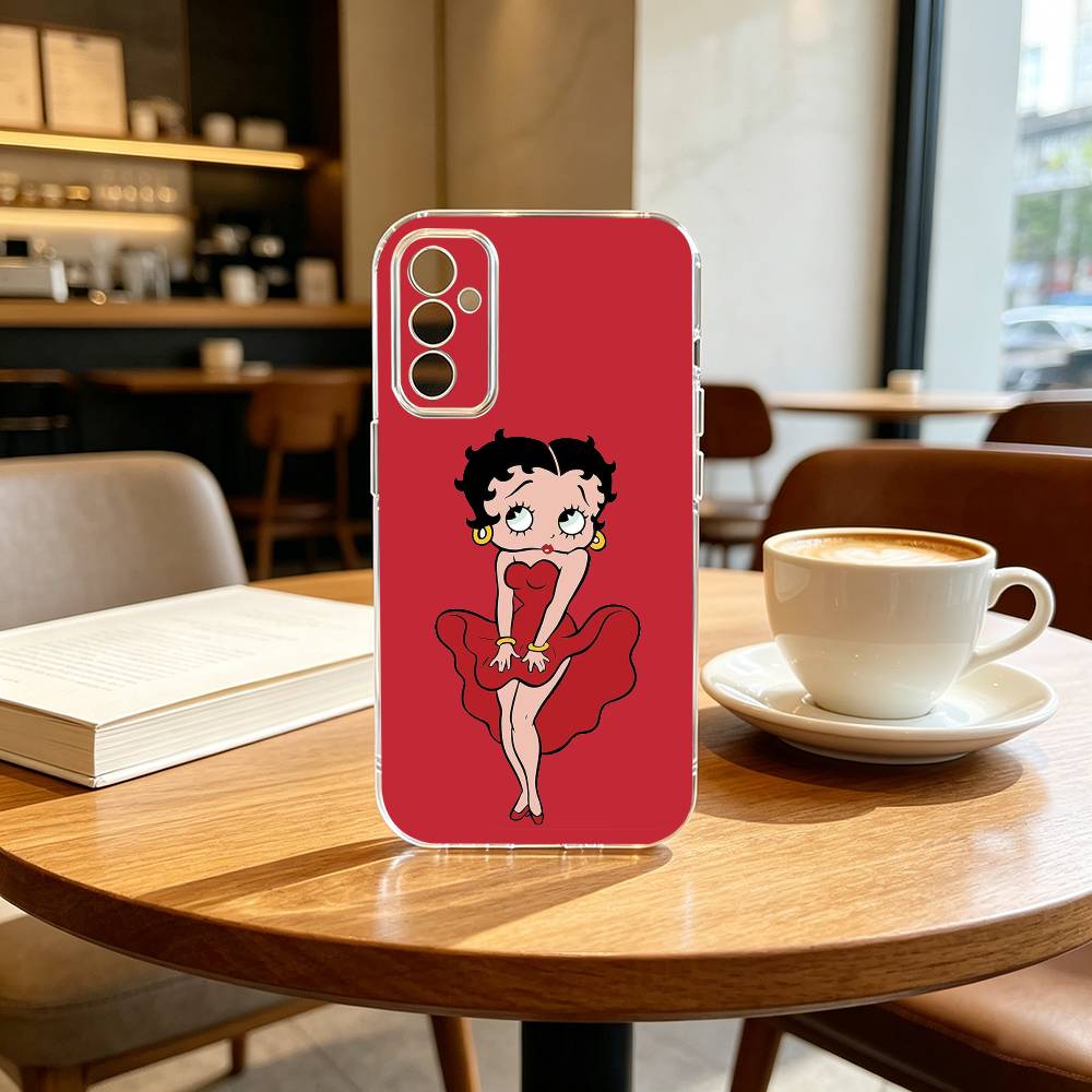 Classic Character Anime B-Bettys Boops Phone Case For SamsungA10,12,20,21S,30,31,40,50,51,52,70,71 Transparent Cover