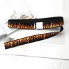Fashionable Pattern Flame Metal Buckle Decoration Men Casual Woven Canvas Belt