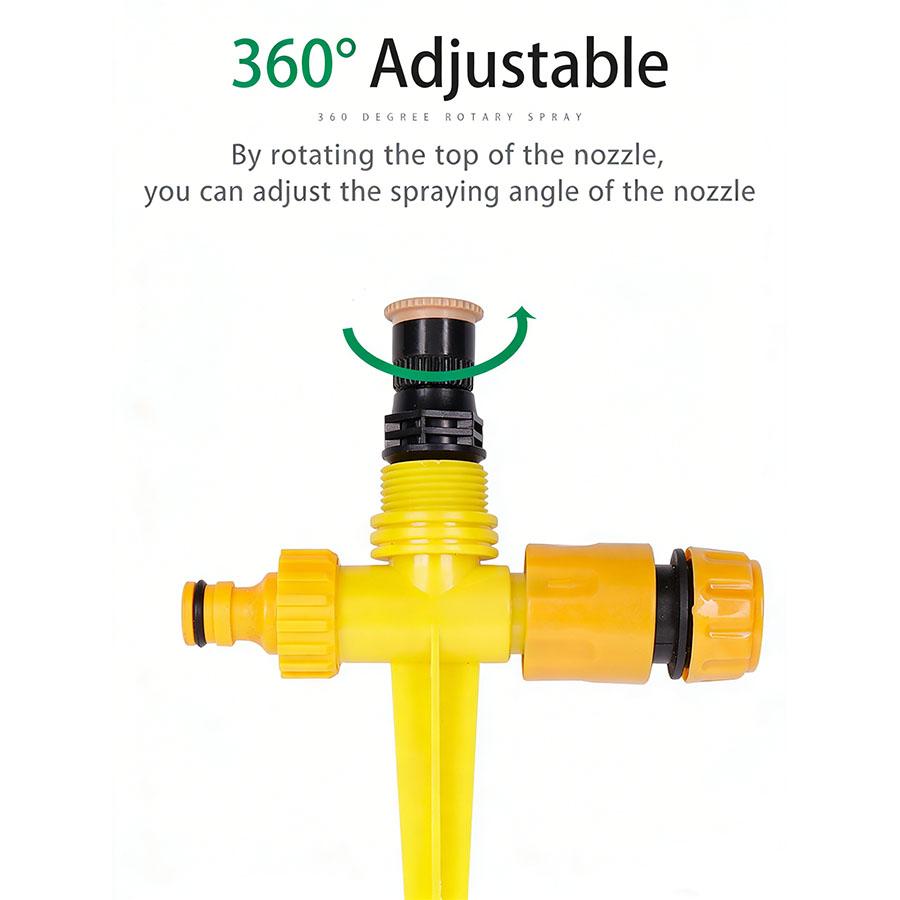 360° Adjustable Ground Stake Scattering Sprinkler, Lawn Automatic Watering Irrigation Tool