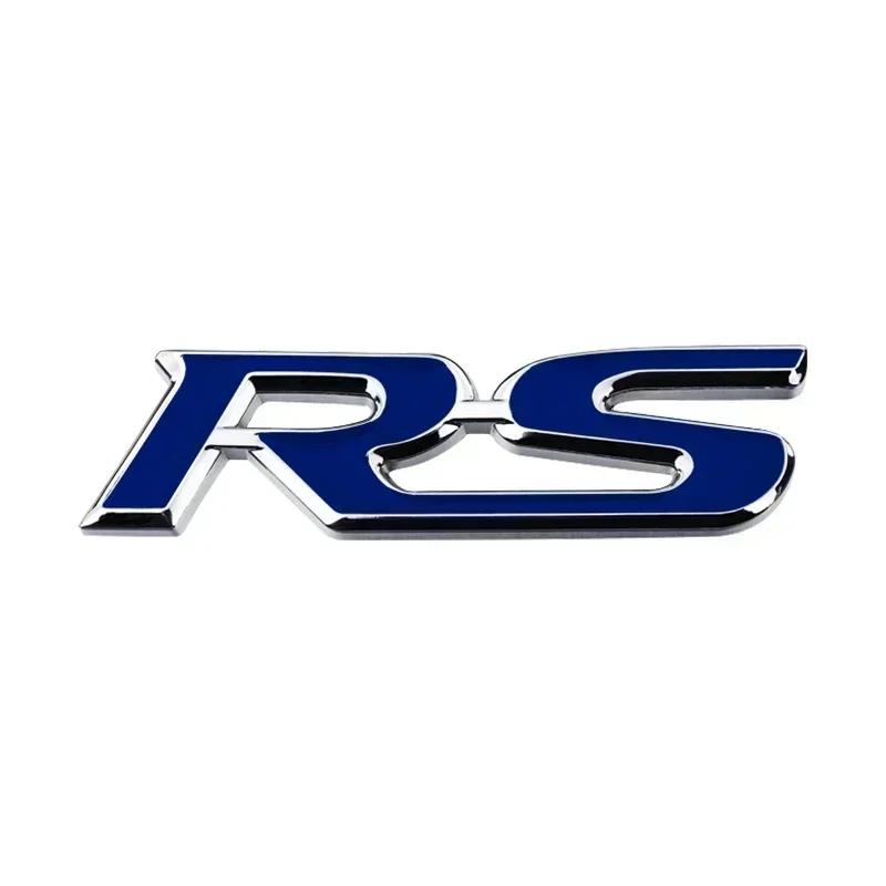 1pcs 3D Metal Car Letters Sticker RS Logo Sport Emblem Badge Auto Accessories