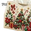 Festliche Raumdekoration DIY Weihnachten Diamantmalerei Taschentuchbox, Funkelnde Strasssteine PU-Leder Servietten Bastelsets für Jugendliche Halter, Rechteckige Aufbewahrung