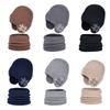 2pcs Coldproof Children Knitted Beanie Solid Color Pullover Hat Fashion Scarf Hat Set  Winter