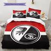 SC Freiburg Muster Bettwäsche Set Bettbezug Kissenbezug Heimdeko Geschenk (1 Bettbezug + 2 Kissenbezüge, ohne Füllung)