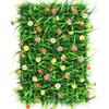 Artificial Lawn Plants with Flowers: Decorative Green Turf Mat for Landscaping and Display
