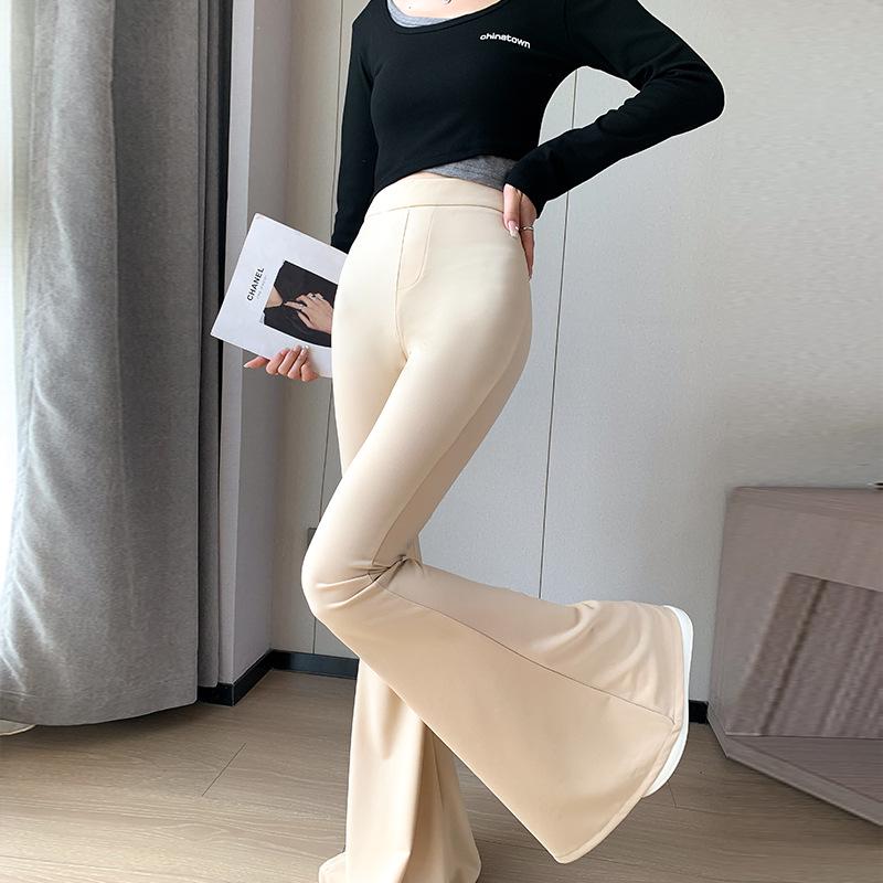 

В наличии: Женские брюки с высокой посадкой, широкими штанинами и хвостом русалки – Коллекция весна/зима 2025, Большой размер, Эластичная посадка Large