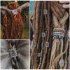 50 Stück Bartperlen zum Selbermachen, Vintage-Legierung, Haarflechtperlen für Dreadlocks, Haarschlauchperlen für Männer und Frauen