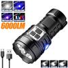 Multi-function Mini Flashlight Electric Display Tail Magnetic Built-in Battery Outdoor Portable Flashlight Emergency Lights