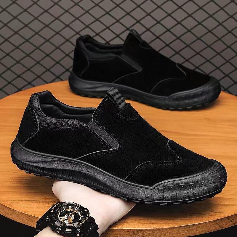 Fashion 2025 Autumn New Men's Work Shoes Breathable Casual Sneakers Men Fashion Retro Style Non-slip Wear-resistant Walking Footwear Men