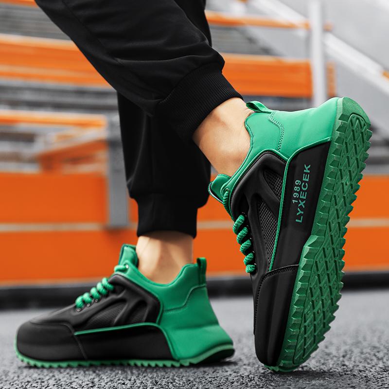 2025 Men’s Shoes Sneakers Fashion Breathable Platform Running Shoes Sport Light Unisex Male Casual Vulcanize Man Shoes Black