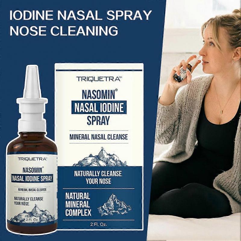 Iodine Nasal Spray - Cleanses & Refreshes Your Nasal Passages - Iodine & Fulvic Acid Blend - 150+ Uses Per Bottle - Natural Mineral Formula