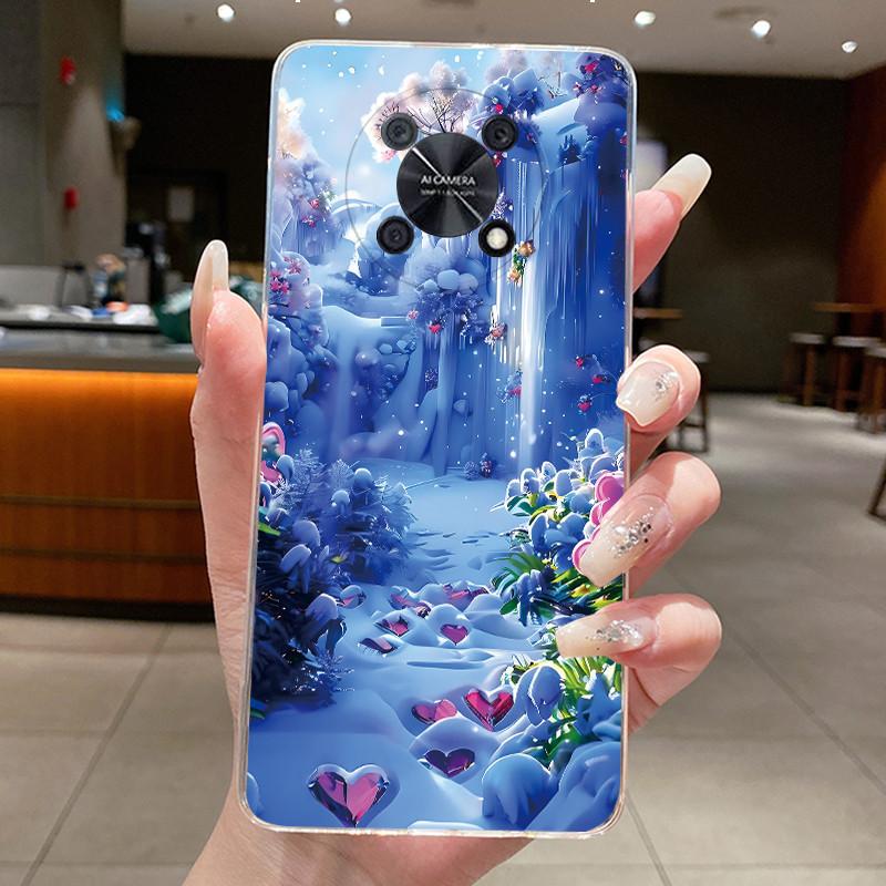 Casing For Huawei Nova Y90 NovaY90 CTR-LX2 CTR-LX1 CTR-LX3 Case Aesthetic Cute Cat Cartoon Transparent Soft Silicone Back Cover