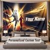 Benutzerdefinierte Namens-Text-Wandteppich Cristiano Ronaldo Personalisierter Polyester-Wandteppich für Schlafzimmer und Zimmer