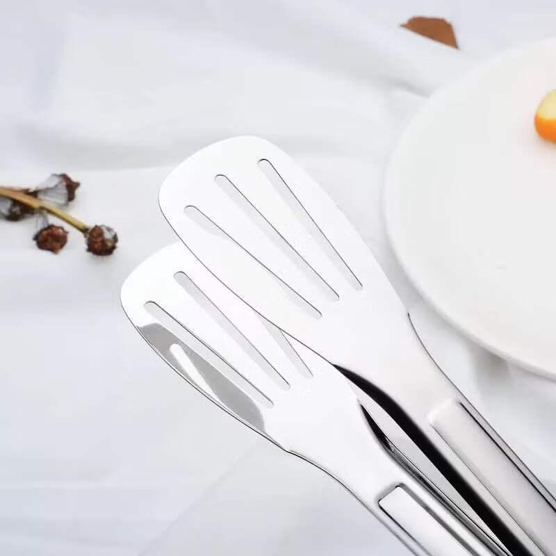 SMVP Thickened Stainless Steel Grilling Tongs