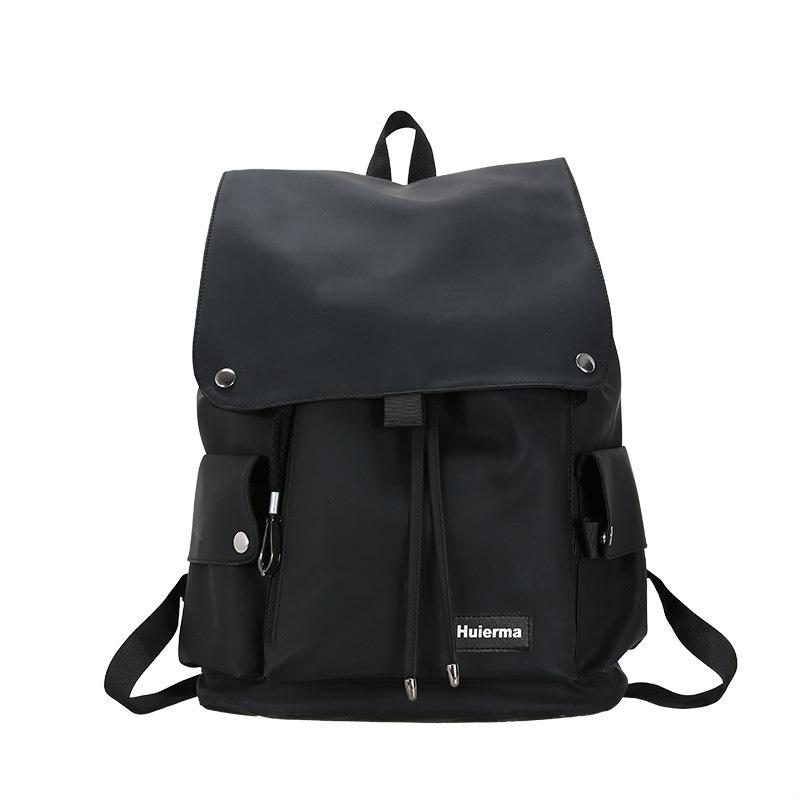 Backpack New large-capacity backpack trendy leisure commuting computer schoolbag solid color unisex travel bag