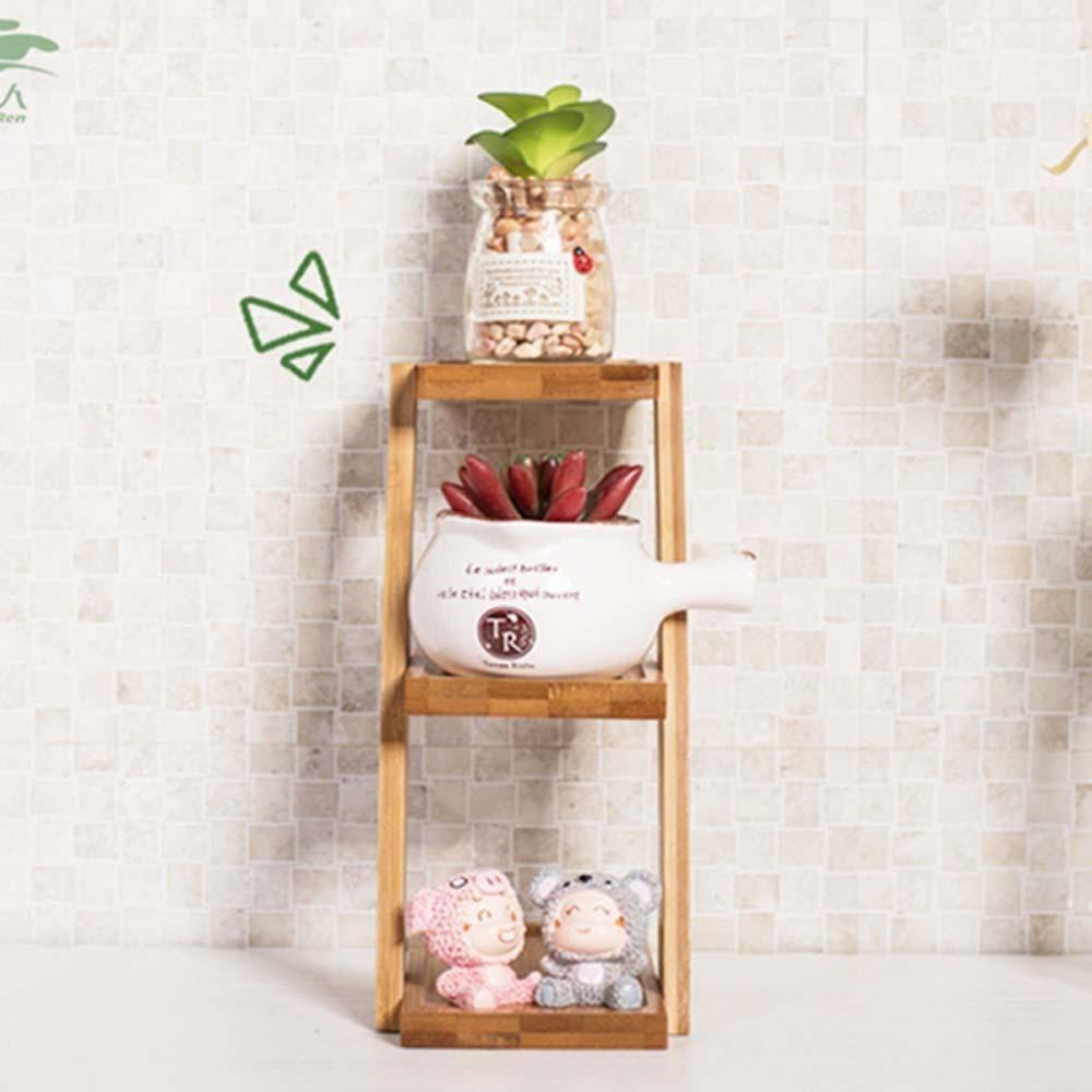 

1PC Desktop Planter Decoration Succulent Gardening Wood Holder Planter Stand Flower Pot Rack Flower Pot Holder