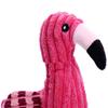 Niedliches Plüsch-Flamingo-Haustier-Hundespielzeug aus Cord für kleine große Hunde, Zahnreinigung, quietschendes, interaktives Welpenspielzeug, Haustier-Zubehör