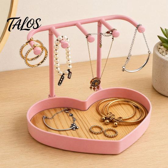 Talos Jewelry Organizer Stand, Love Partition Tray Design, Non-Slip Wear-Resistant Multi-Hanging Hanger, for Necklace Earring Bracelet