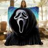 1pc Scream Outdoor Blanket Lightweight Flannel, Soft & Warm, All Season Use for Sofa, Outdoor, Camping, Living Room, Office, Chair