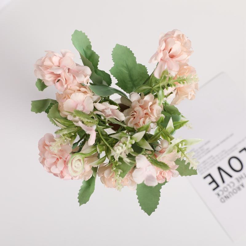 

1/3 Pieces 5 Forks 9 Small Hydrangeas Wedding Home Decor Artificial Bouquet Flower Arrangement Interior Beautification Candy Box 1pc