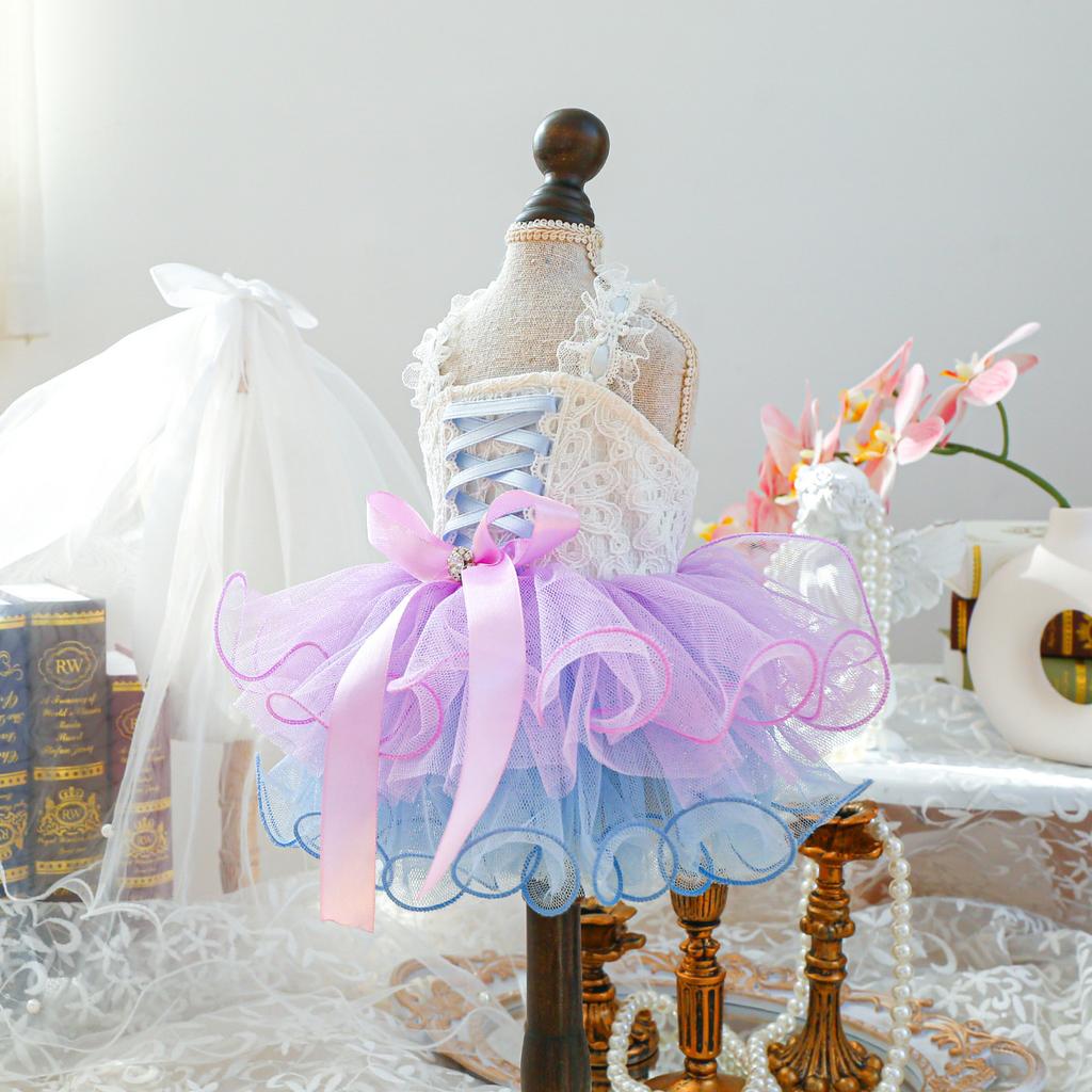 Pet Spring and Summer Teddy Bi Xiong Pomeranian Cat Puppy Dog Clothes Xingdai Dream Gauze Skirt