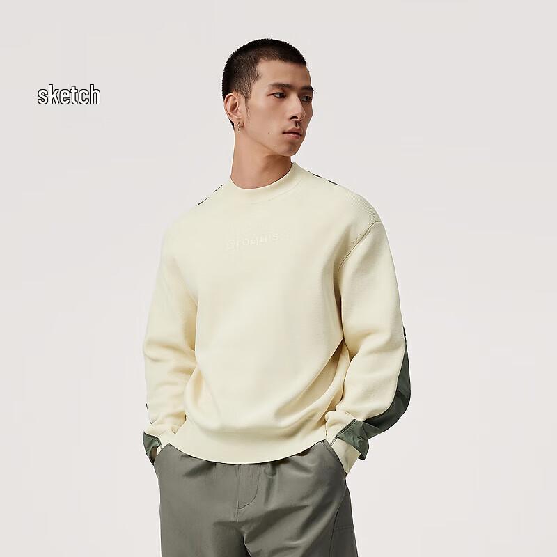 

CROQUIS Men s 2024 Spring Loose Fit Round Neck Long Sleeve Knit Sweater M