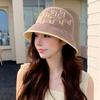 Personalized Fashion Jacquard Bucket Hat Women's Summer Sunscreen Sunshade Bucket Hat Outdoor Travel Show Washbasin Hat Korean