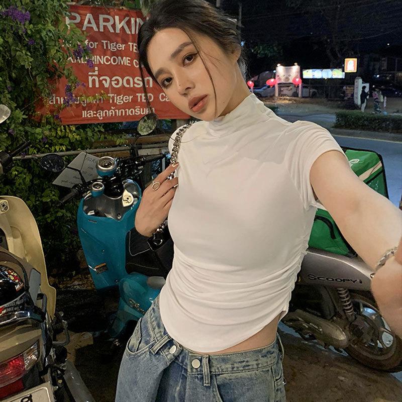 

Women s Summer Short Sleeve High Waist Cropped Tee: Slimming, Sweet & Spicy 2XL (120-130 lbs)