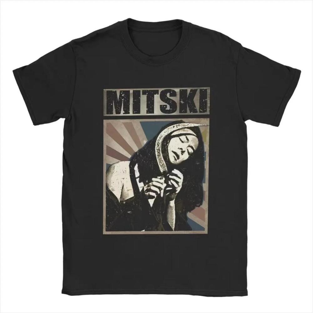 

Музична футболка Mitski Романтична Футболка Альбом Шик Хараджуку Одяг Чудова Футболка з коротким рукавом Кругла шия Літні футболки Вільна#Колір(3) XXXXXL чорний