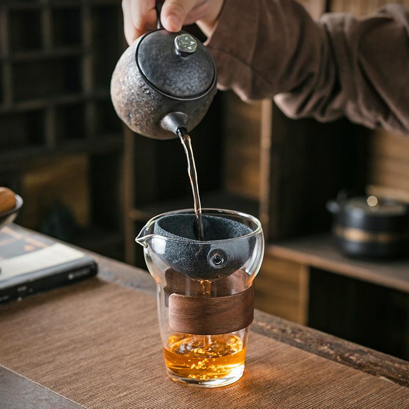 Nano-Keramik, nicht poröser Filter, Teesieb, hitzebeständiges Glas, faire Tasse, Kung-Fu-Teeset, Teespender, Haushalts-Teekanne