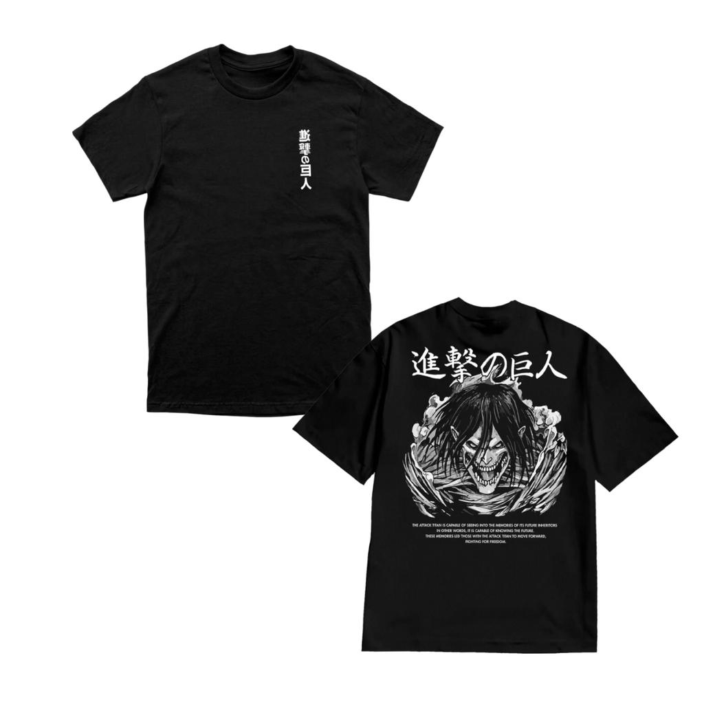 Attack on Titan Grafica 100% Cotone Unisex Manica Corta unisex T-shirt Oversize Tendenza Tempo Libero Lusso Vendita Popolare alta qualità