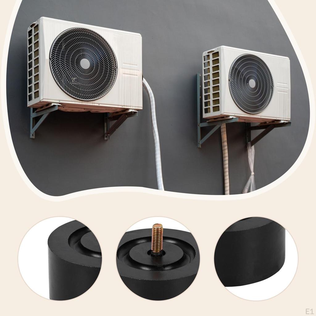 4 Klimaanlagen-Dämpfungspads, Anti-Vibrations-Premium-Rundlager für Außengerät,