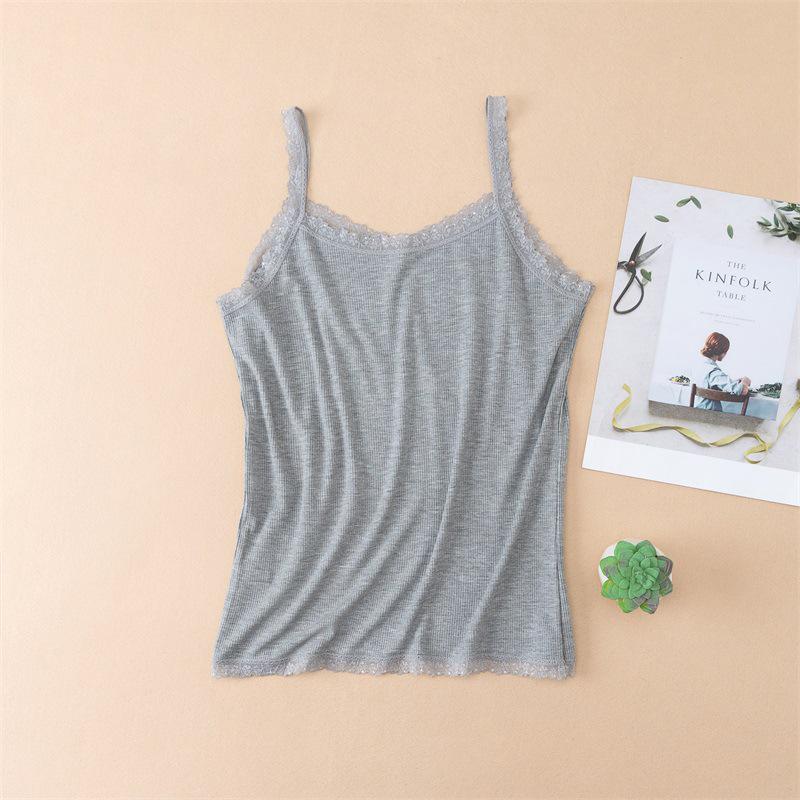 

Женский трикотажный жилет-комбинезон с V-образным вырезом и кружевной отделкой One Size