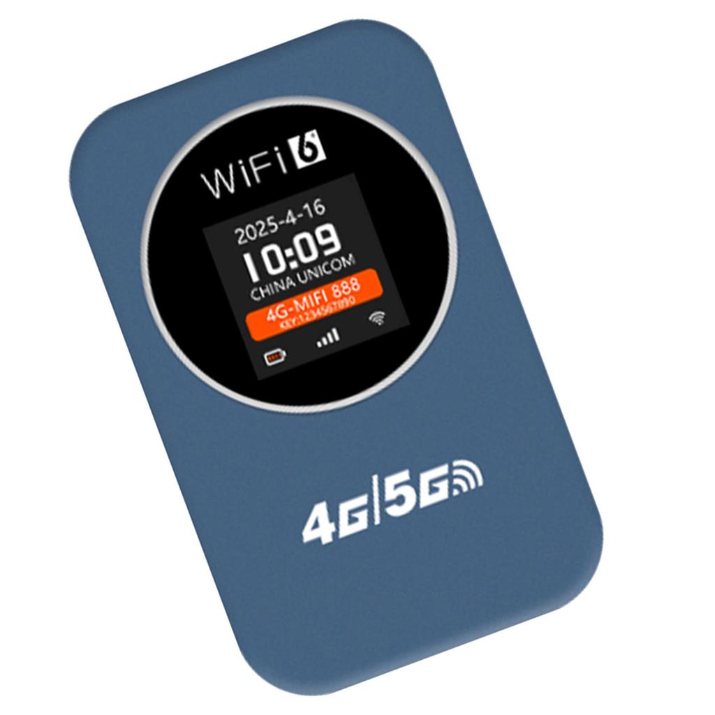 Portable 4G WiFi Router Mobile Wireless Hotspot for Travel Camping Hotel LCD Display 3000mAh Battery Support SIM Card Asian Version