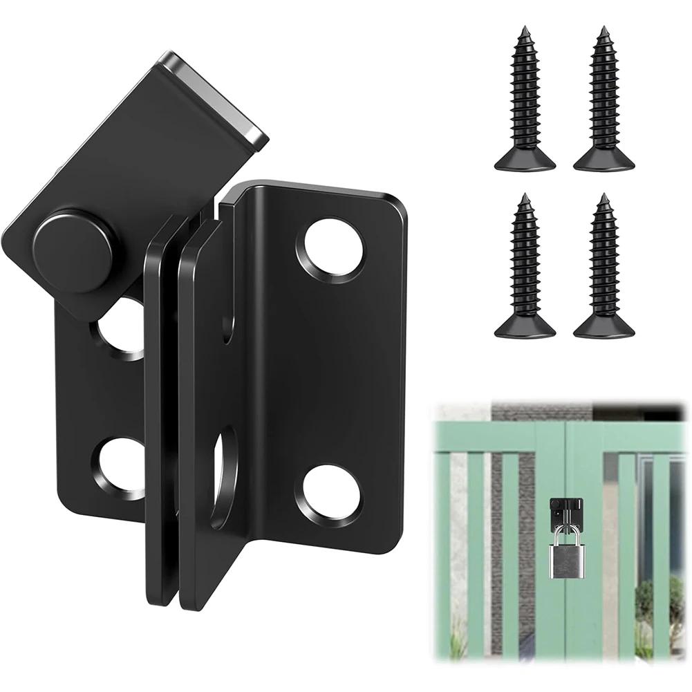 Lockable Stainless Steel Door Latch with Padlock Hole for Windows Doors Fences and Furniture Weather Resistant Design