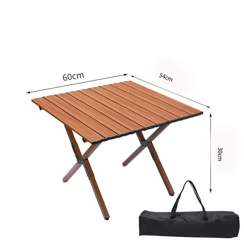 Rolling Fold Table Aluminum Camping Table Portable Picnic Table with Carry Bag Lightweight Outdoor Desk for Beach Hiking Travel
