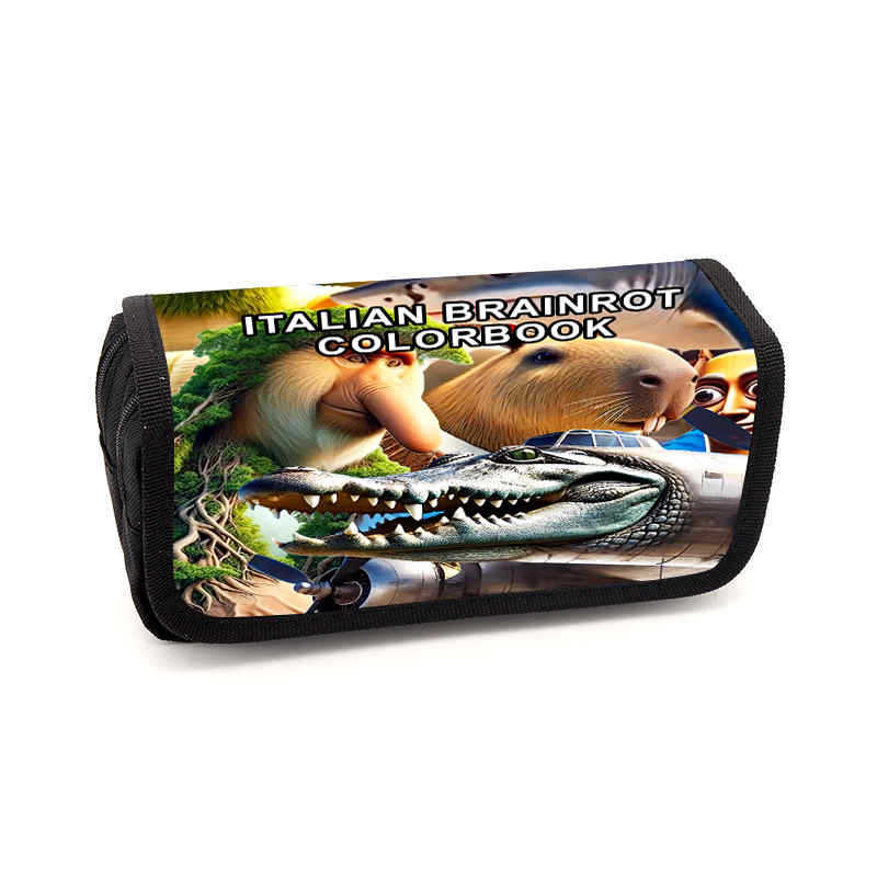 Brain Rot Pencil Case Animation Peripheral Storage Bag Stationery Pencil Case