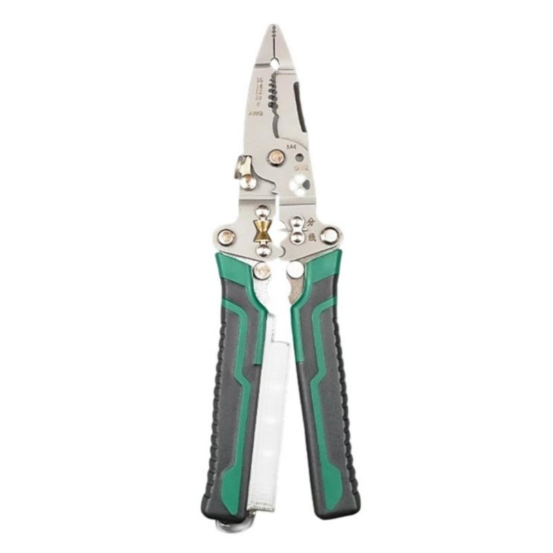 

Multifunctional Wire Stripper Crimper Tool With Voltage Tester Precisions Jaw Electrical Work Wire Stripping Pliers