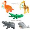 Big Size Building Blocks Animal Accessorie Sets Rabbit Fish Bear Chicken Pig Block Duck Dog Cat Brick Horse Cow Sheep Toys Gifts