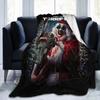 Terrifier 3 Merry Christmas Blanket Fleece Print Clown Movie Horror  Multifunction Soft Throw Blanket for Sofa Office Bedspread