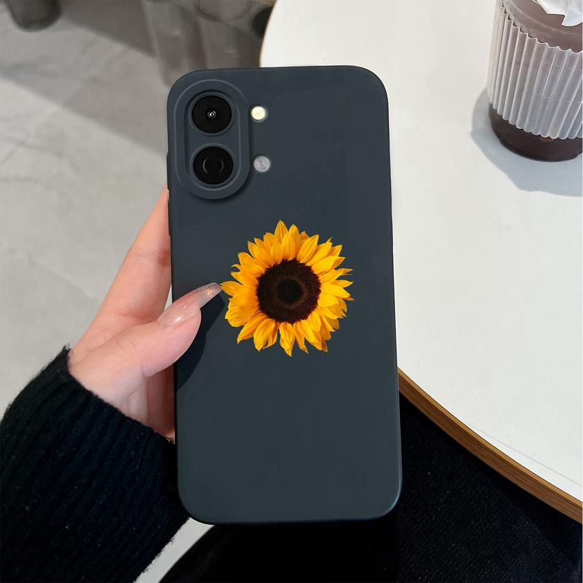For Tecno Spark Go 3 2 1S 30 40 40C Pova 7 Ultra Pro Neo Case Beautiful Butterfly Sunflower Fashion Housing Soft Liquid Silicone Anti Slip Back Covers